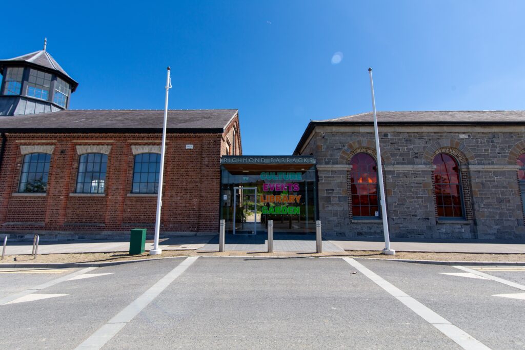 Photo of the main entrance to Richmond Barracks in inchicore